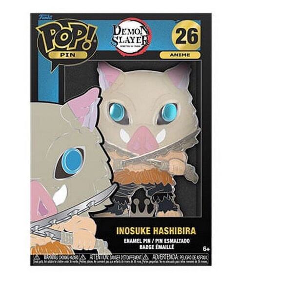 Funko Pop! Sized Pins: Demon Slayer - Inosuke Hashibira Enamel Pin #26 Anime NIB - Picture 1 of 3